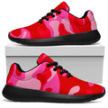 Hot Pink Camouflage Print Walking Shoes