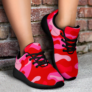 Hot Pink Camouflage Print Sport Shoes GearFrost