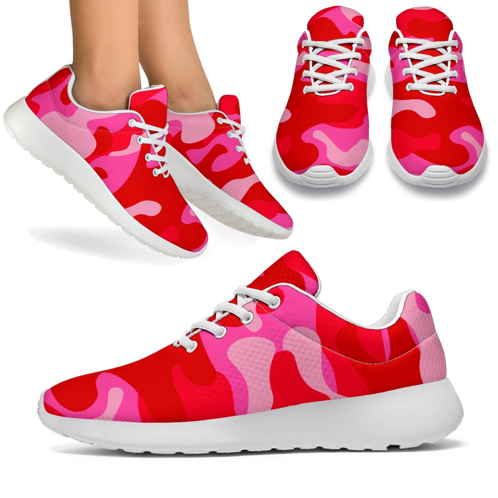 Hot Pink Camouflage Print Sport Shoes GearFrost