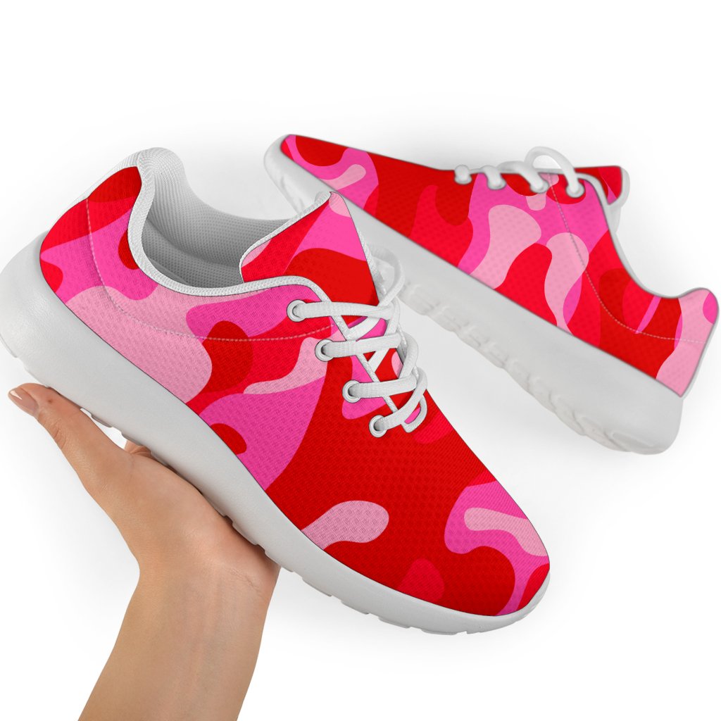 Hot Pink Camouflage Print Sport Shoes GearFrost