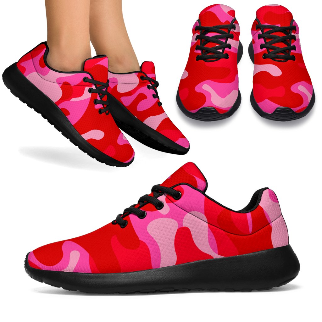 Hot Pink Camouflage Print Sport Shoes GearFrost