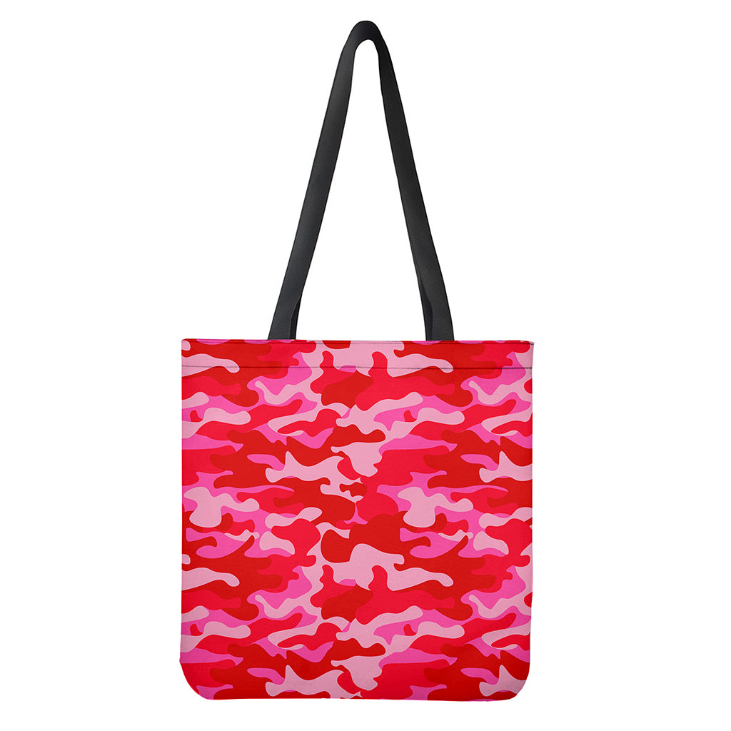 Hot Pink Camouflage Print Tote Bag