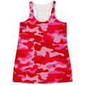 Hot Pink Camouflage Print Women's Racerback Tank Top