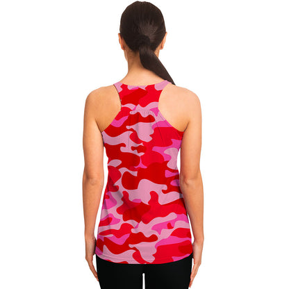 Hot Pink Camouflage Print Women's Racerback Tank Top