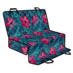 Hot Pink Hibiscus Tropical Pattern Print Pet Car Back Seat Cover