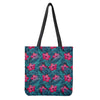 Hot Pink Hibiscus Tropical Pattern Print Tote Bag