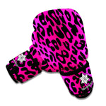 Hot Pink Leopard Print Boxing Gloves