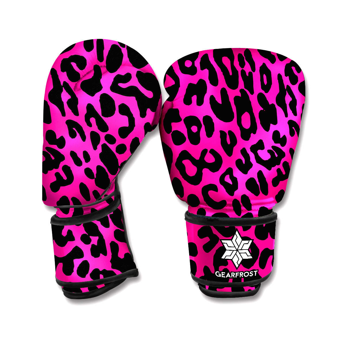 Hot Pink Leopard Print Boxing Gloves