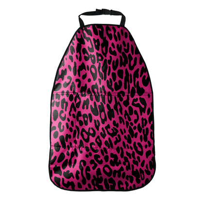 Hot Pink Leopard Print Car Seat Organizers