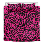 Hot Pink Leopard Print Duvet Cover Bedding Set