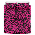 Hot Pink Leopard Print Duvet Cover Bedding Set