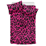 Hot Pink Leopard Print Duvet Cover Bedding Set