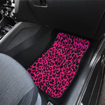 Hot Pink Leopard Print Front Car Floor Mats