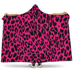 Hot Pink Leopard Print Hooded Blanket