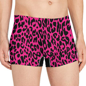 Hot Pink Leopard Print Men's Boxer Briefs