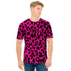 Hot Pink Leopard Print Men's T-Shirt