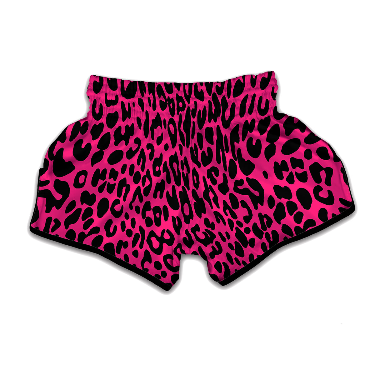 Hot Pink Leopard Print Muay Thai Boxing Shorts
