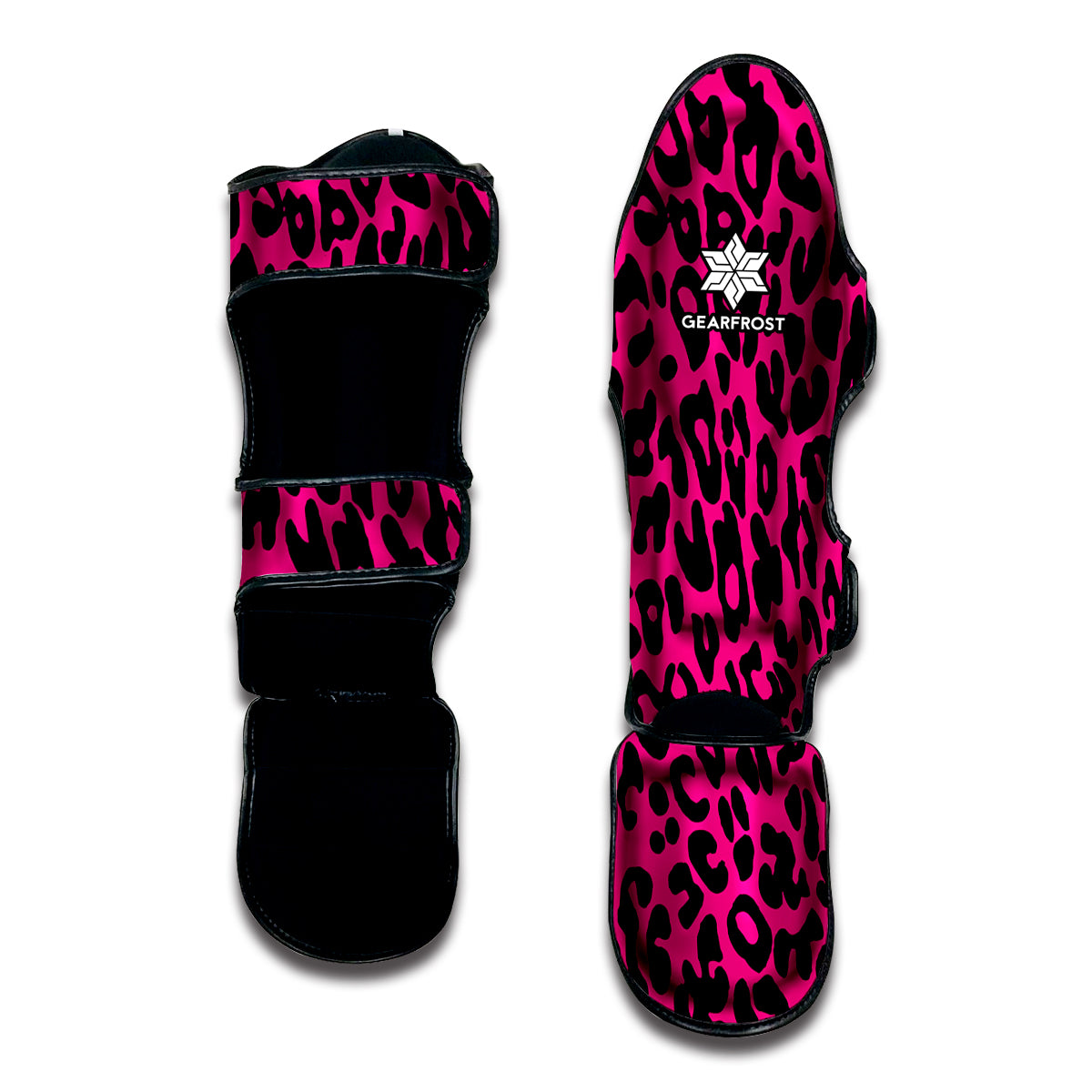 Hot Pink Leopard Print Muay Thai Shin Guard