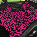 Hot Pink Leopard Print Pet Car Back Seat Cover