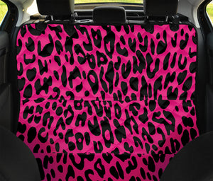 Hot Pink Leopard Print Pet Car Back Seat Cover