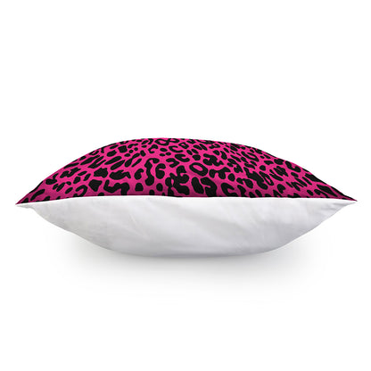 Hot Pink Leopard Print Pillow Cover