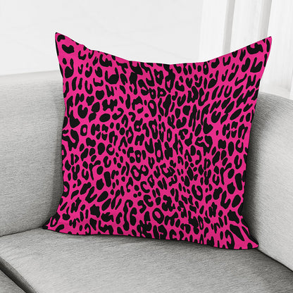 Hot Pink Leopard Print Pillow Cover