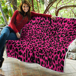 Hot Pink Leopard Print Quilt