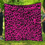 Hot Pink Leopard Print Quilt