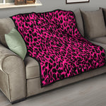 Hot Pink Leopard Print Quilt