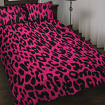 Hot Pink Leopard Print Quilt Bed Set