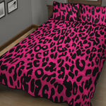 Hot Pink Leopard Print Quilt Bed Set