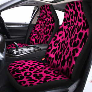 Hot Pink Leopard Print Universal Fit Car Seat Covers