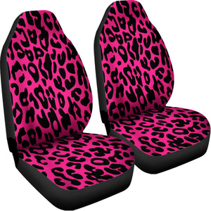 Hot Pink Leopard Print Universal Fit Car Seat Covers