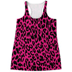 Hot Pink Leopard Print Women's Racerback Tank Top
