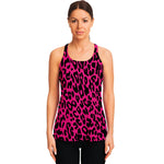 Hot Pink Leopard Print Women's Racerback Tank Top