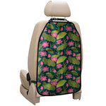 Hot Pink Lotus Pattern Print Car Seat Organizers