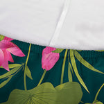 Hot Pink Lotus Pattern Print Sofa Cover