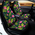 Hot Pink Lotus Pattern Print Universal Fit Car Seat Covers