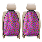 Hot Pink Pineapple Pattern Print Car Seat Organizers