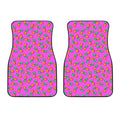 Hot Pink Pineapple Pattern Print Front Car Floor Mats