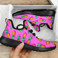 Hot Pink Pineapple Pattern Print Mesh Knit Shoes