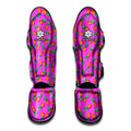 Hot Pink Pineapple Pattern Print Muay Thai Shin Guards