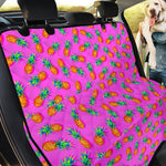 Hot Pink Pineapple Pattern Print Pet Car Back Seat Cover