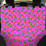 Hot Pink Pineapple Pattern Print Pet Car Back Seat Cover