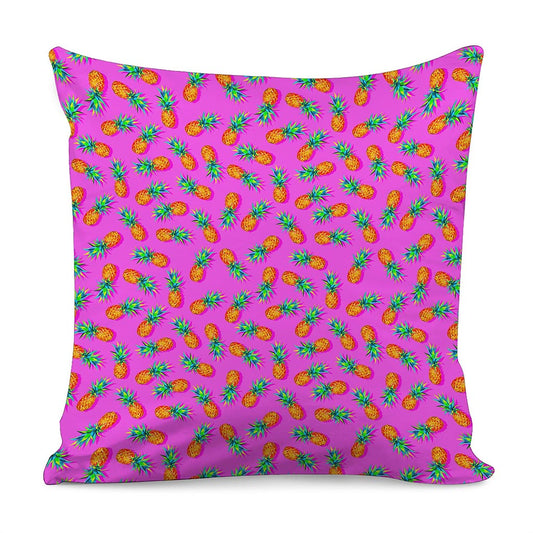 Hot Pink Pineapple Pattern Print Pillow Cover