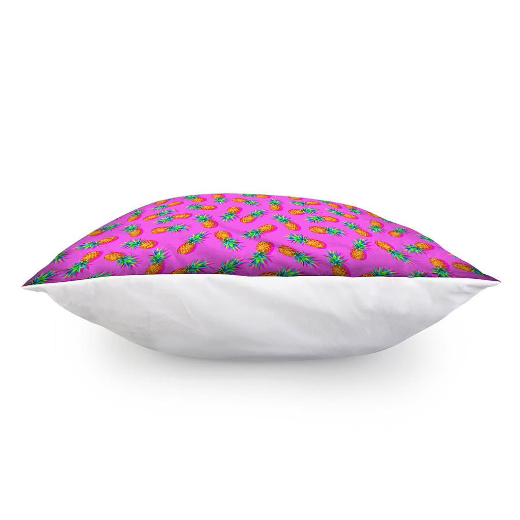Hot Pink Pineapple Pattern Print Pillow Cover