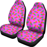 Hot Pink Pineapple Pattern Print Universal Fit Car Seat Covers