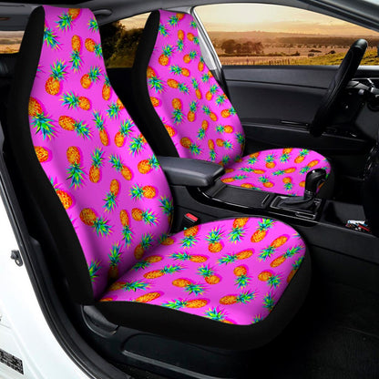 Hot Pink Pineapple Pattern Print Universal Fit Car Seat Covers