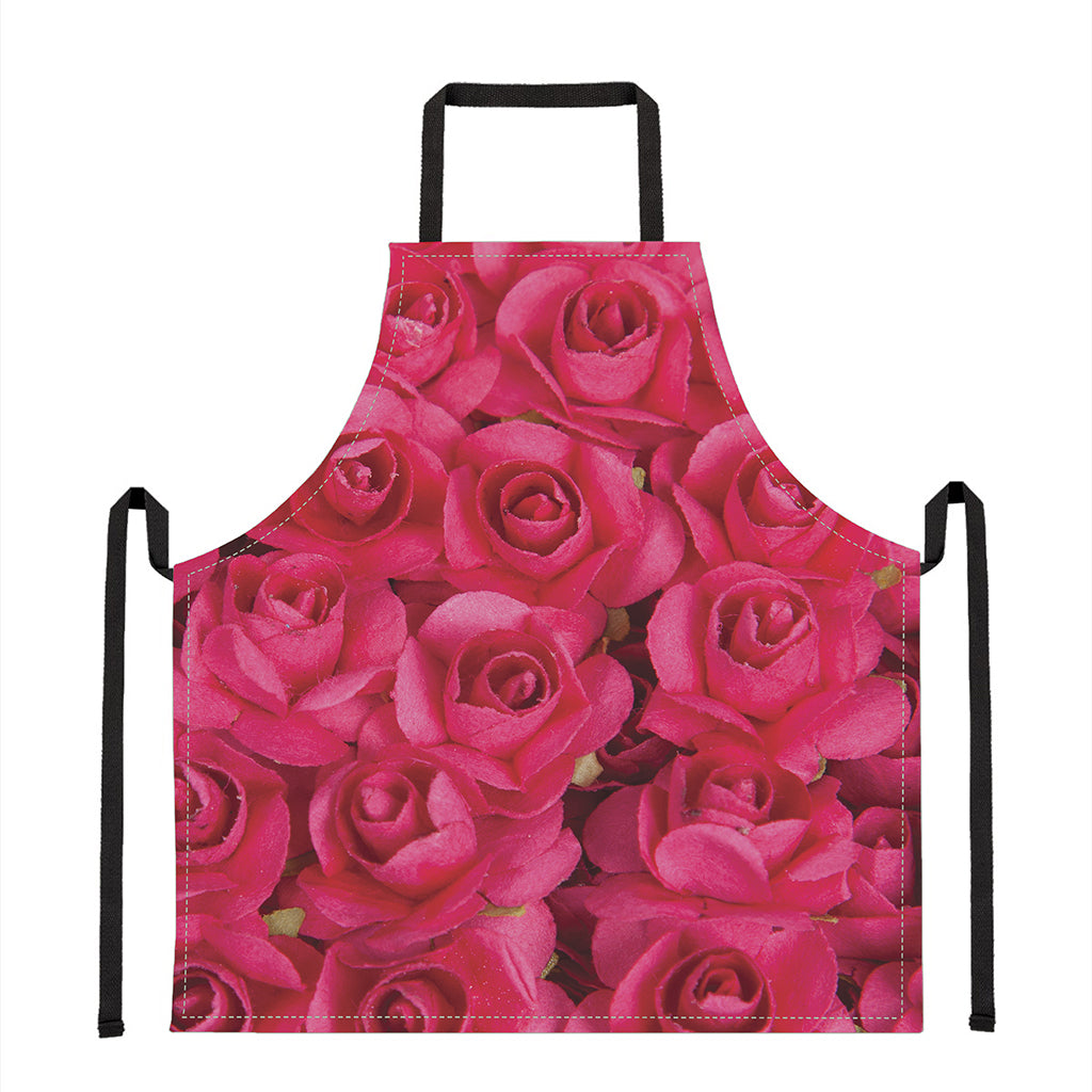 Hot Pink Rose Print Apron