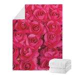 Hot Pink Rose Print Blanket